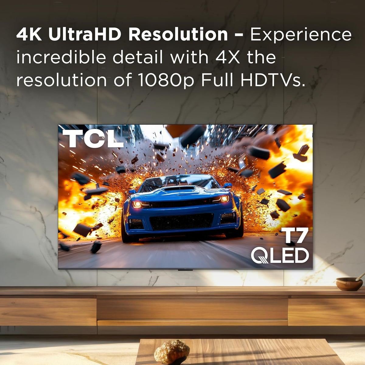 TCL 75" T7 4K QLED Google TV with 144Hz Gaming (75T7)