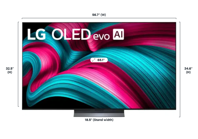 LG - 65" Class C5 Series OLED evo AI 4K UHD Smart webOS TV (2025)
